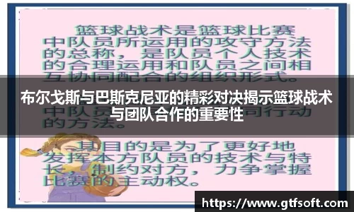 布尔戈斯与巴斯克尼亚的精彩对决揭示篮球战术与团队合作的重要性